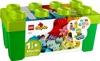 LEGO DUPLO Classic Brick Box Building Set with Storage 10913, Toy Car, Number Bricks and More, Learning Toys for Toddlers, Boys & Girls 18 Months Old