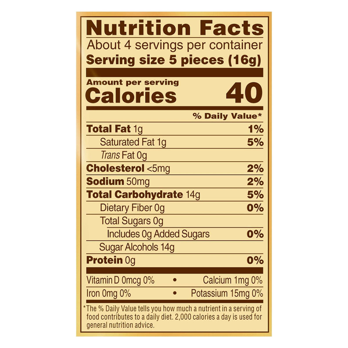 Storck Werther's Original Sugar-Free Caramel Chocolate Hard Candies, 2.35 oz.
