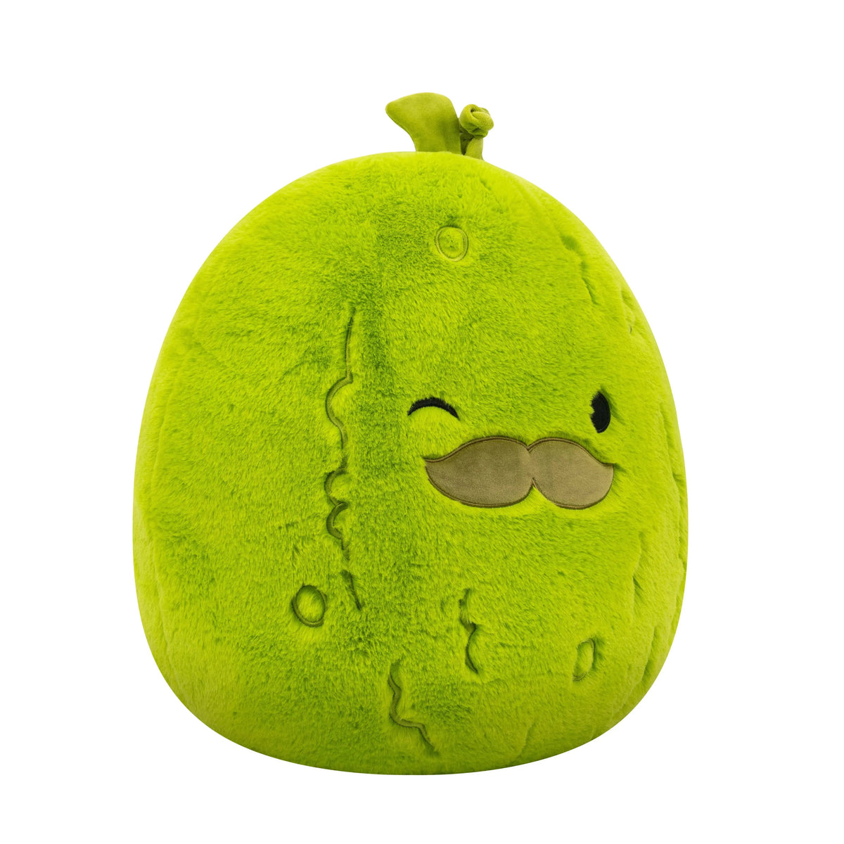 Squishmallows FuzzAMallow Official 16 inch Charles the Green Pickle with Mustache - Child's Ultra Soft Stuffed Plush Toy