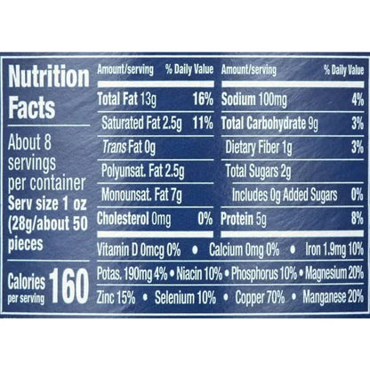 PLANTERS Salted Cashew Halves and Pieces, Party Snacks, Plant-Based Protein 8oz (1 Canister)