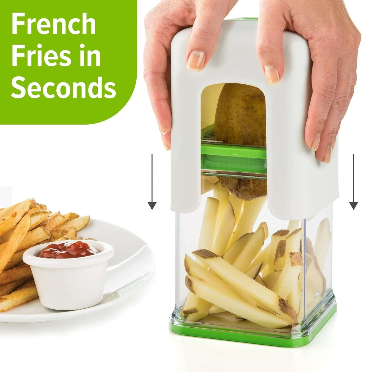 Prep Solutions French Fry Cutter and Vegetable Chopper White