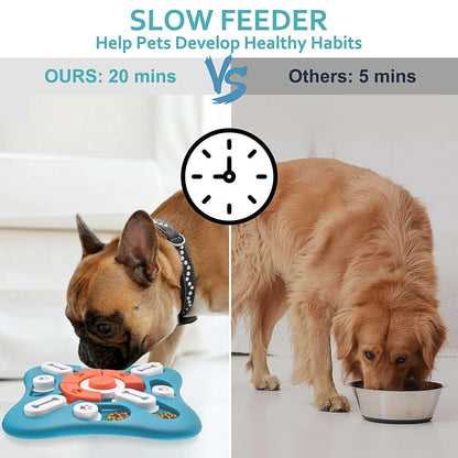 Pet Deluxe Dog Puzzle Toys, Treat Dispensing Dog Enrichment Toys for IQ Training and Brain Stimulation, Interactive Mentally Stimulating Toys as Gifts for Puppies, Cats, Dogs