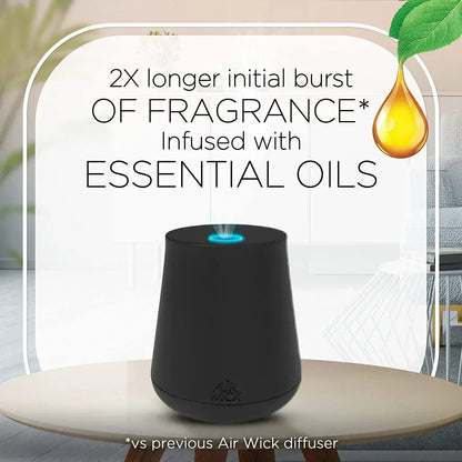 Air Wick Essential Mist Fall Scented Oil Air Freshener Diffuser Starter Kit, Apple Cinnamon, 2 Piece