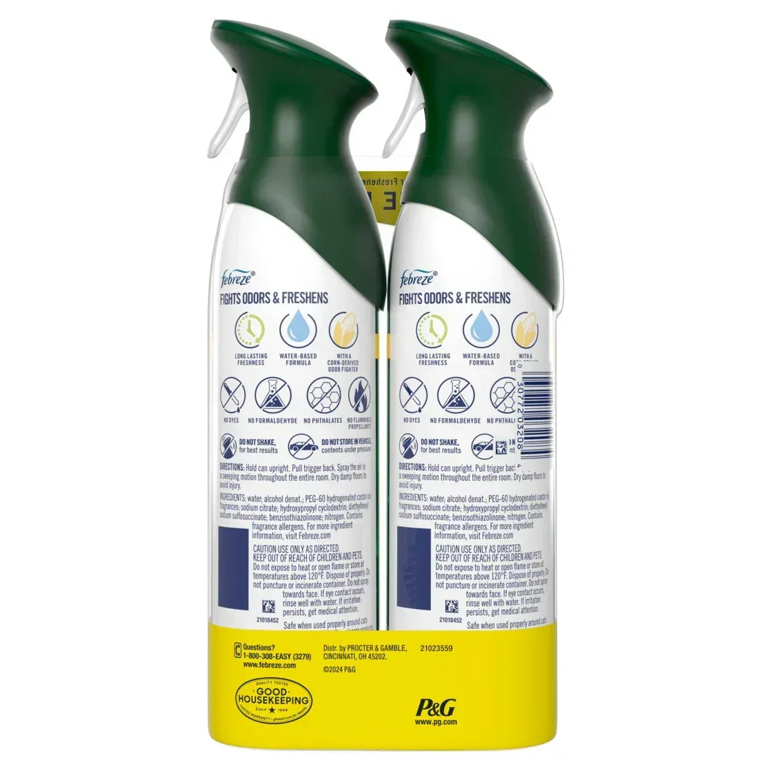 Febreze Air Mist, Odor-Fighting Air Freshener, White Pine & Juniper Berry, 8.8 oz. Aerosol, Pack of 2