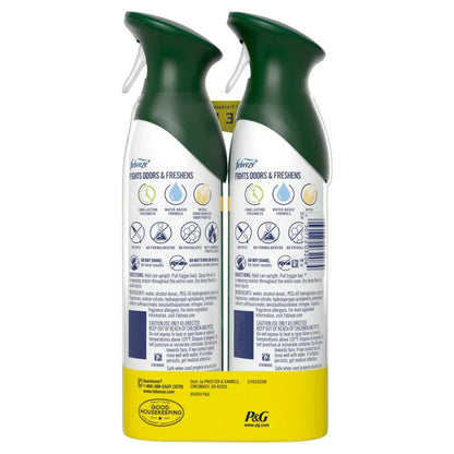 Febreze Air Mist, Odor-Fighting Air Freshener, White Pine & Juniper Berry, 8.8 oz. Aerosol, Pack of 2