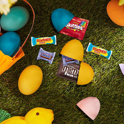 M&M's, Skittles, Snickers, & Starburst Easter Basket Stuffers Variety Pack - 55 Ct Bulk Bag
