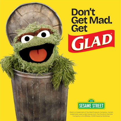 Glad ForceFlex Tall Kitchen Drawstring Trash Bags, 13 Gallon, Fragrance Free, 40 Count