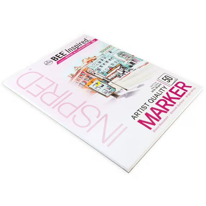 Bee Paper - Bee Inspired 9"x12" Marker Paper Pad, 50 Sheets, Top Tape, 24lb. 90GSM