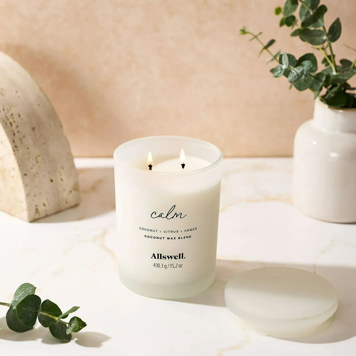 Allswell Scented 2-Wick Spa Jar Candle 15oz.