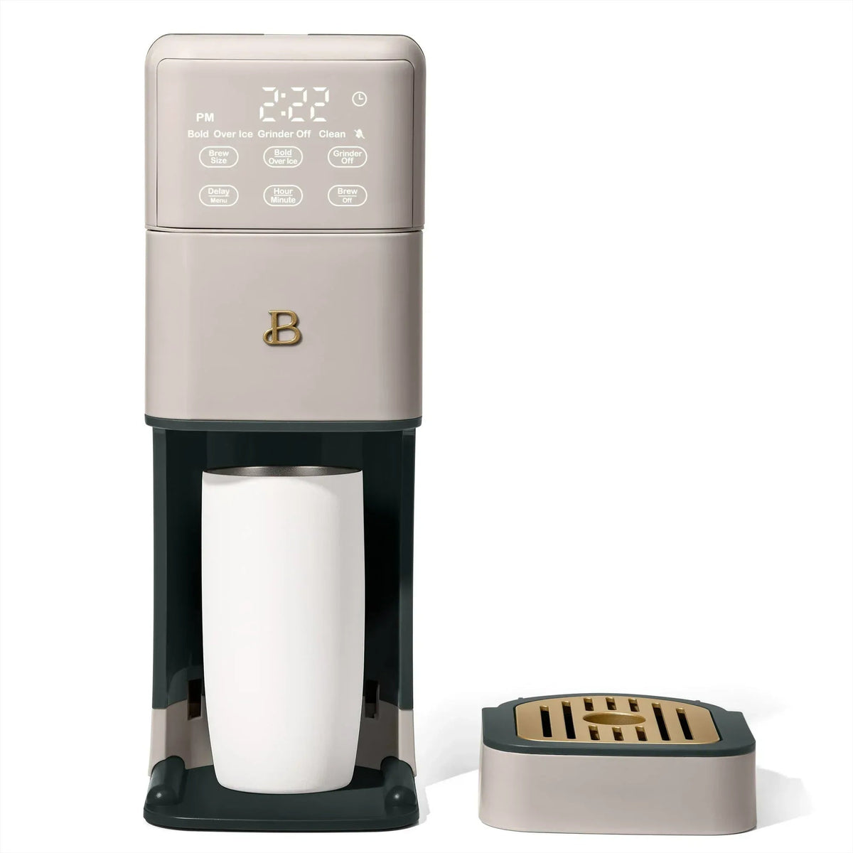 Beautiful Perfect Grind™ Programmable Single Serve Coffee Maker, White Icing by Drew Barrymore