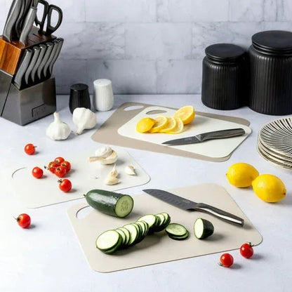 Thyme & Table 4-Piece Poly Cutting Mats SM 7.5"x11.4", MD 9.8"x13.4" - Cream