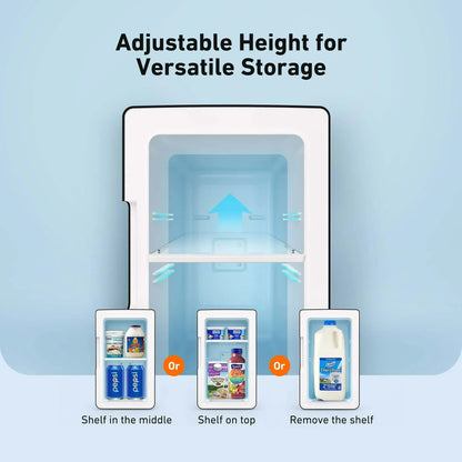 AstroAI Mini Fridge, Compact Refrigerator, Makeup Skincare Fridge 6L 8 Cans Portable Personal Cooler One Door, for Home, Car, Black, for Gifts
