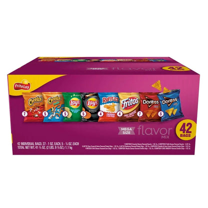 Flavor Mix Variety Pack Snack Chips, 42 Count Multipack