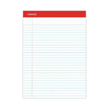 Universal Perforated Edge Writing Pad, Legal Ruled, Letter, White, 50-Sheet Pads, 12Ct.