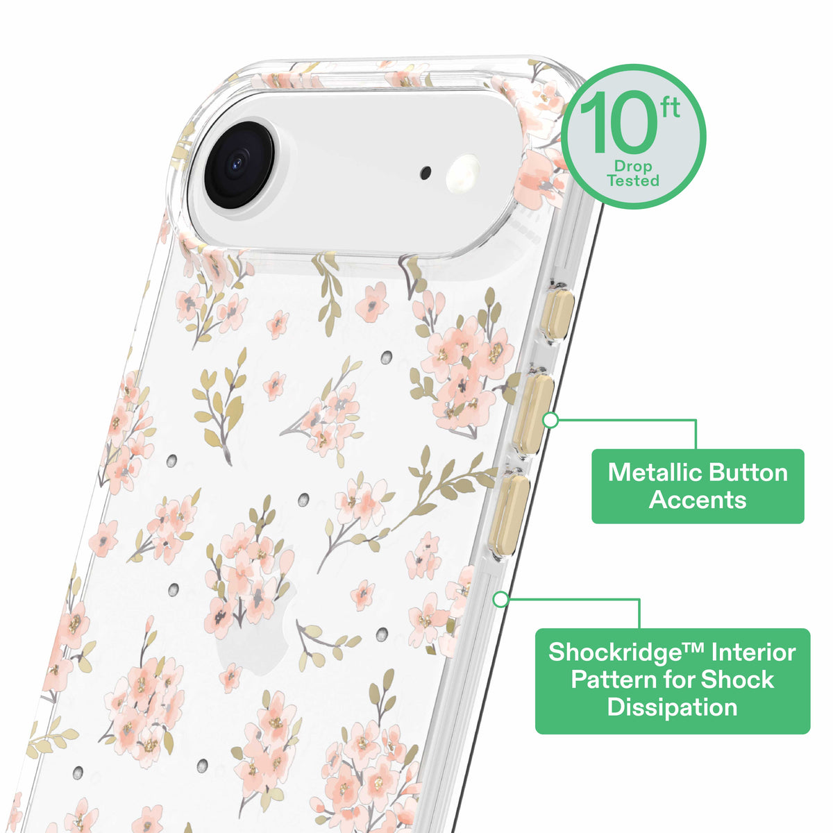 onn Pink Floral with Gems Phone Case for iPhone Air