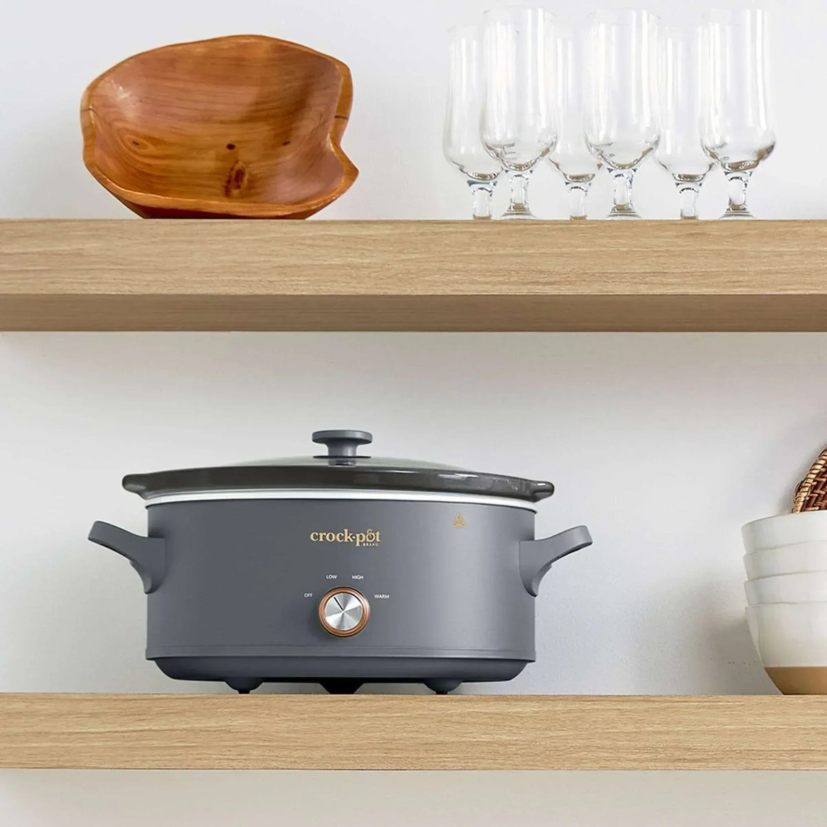 Crock-Pot Manual 7-Quart Slow Cooker, Mussel Grey