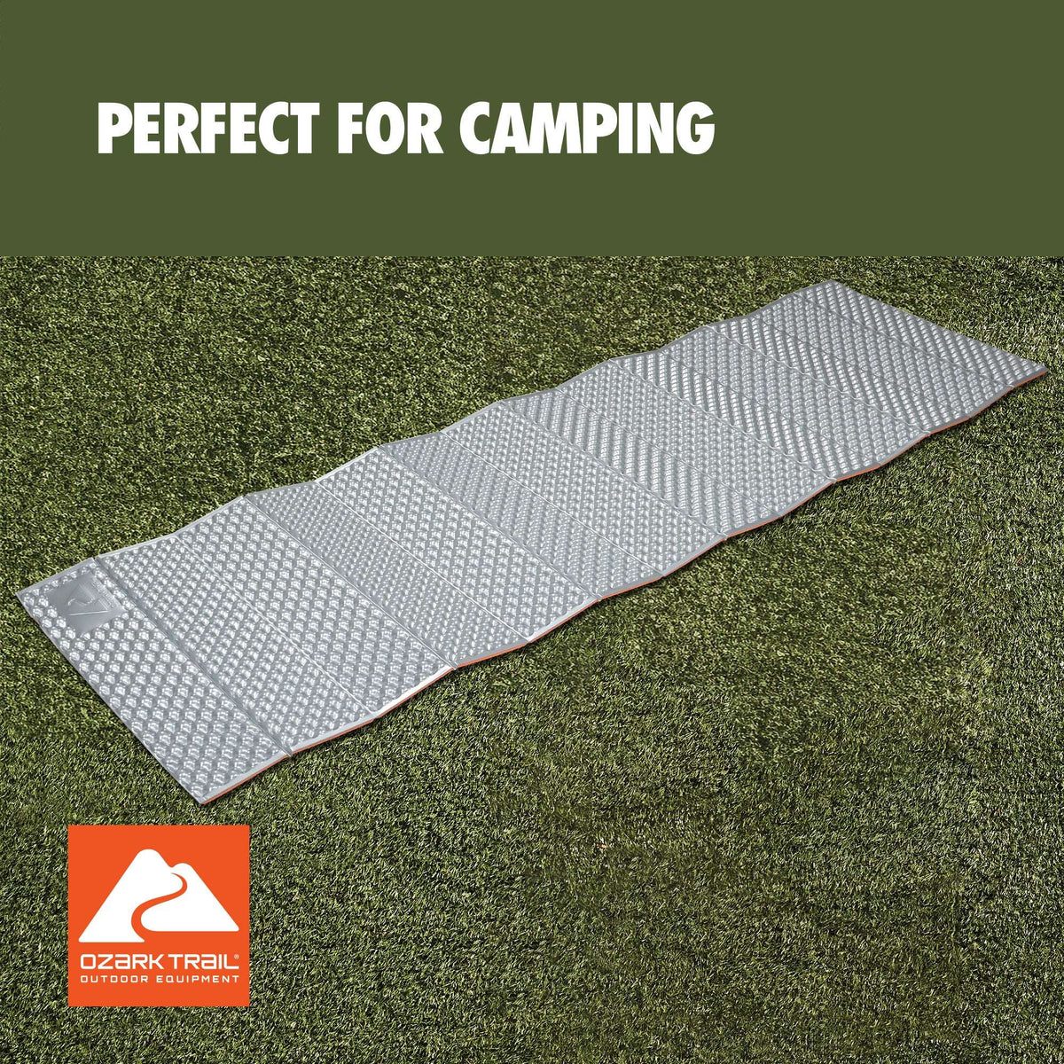 Ozark Trail Foldable Sleeping Pad, Outdoor, Light Weight, Product Size 72.8in x 21.6in, Material PE