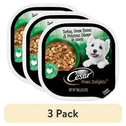 Cesar Home Delights Turkey, Green Beans & Potatoes Dog Food Adult, 3.5 Oz.