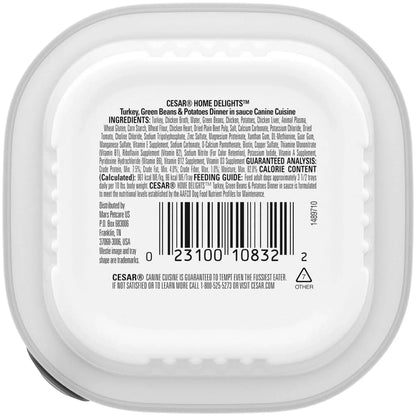 Cesar Home Delights Turkey, Green Beans & Potatoes Dog Food Adult, 3.5 Oz.