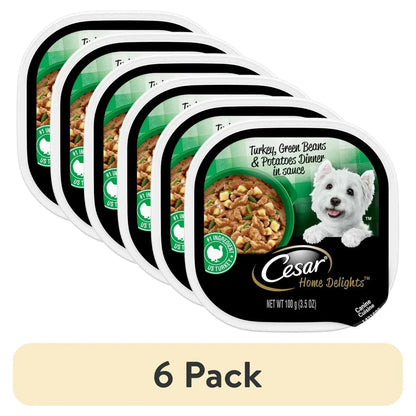 Cesar Home Delights Turkey, Green Beans & Potatoes Dog Food Adult, 3.5 Oz.