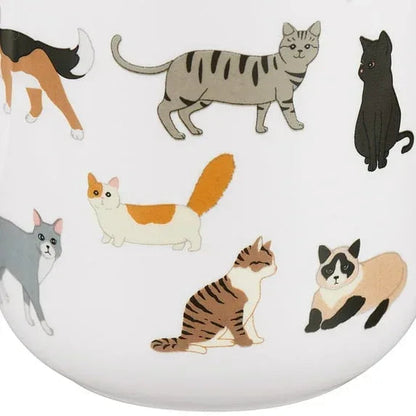 Mainstays 16.06 oz White Stoneware Cat Mug