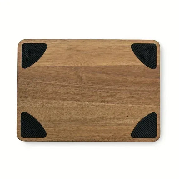 Thyme & Table Medium 10"x14" Acacia Wood Cutting Board with Triangle Shaped Anti-Slip Grips