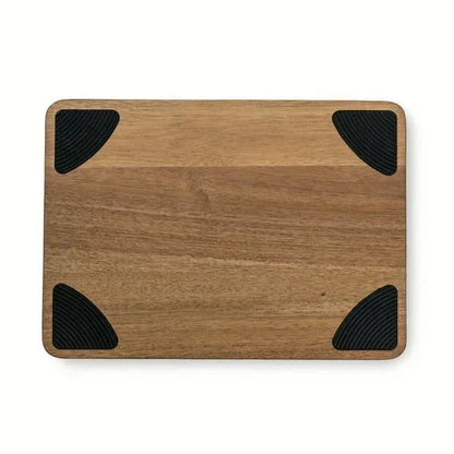 Thyme & Table Large 12"x18" Acacia Wood Cutting Board with Triangle Shaped Anti-Slip Grips
