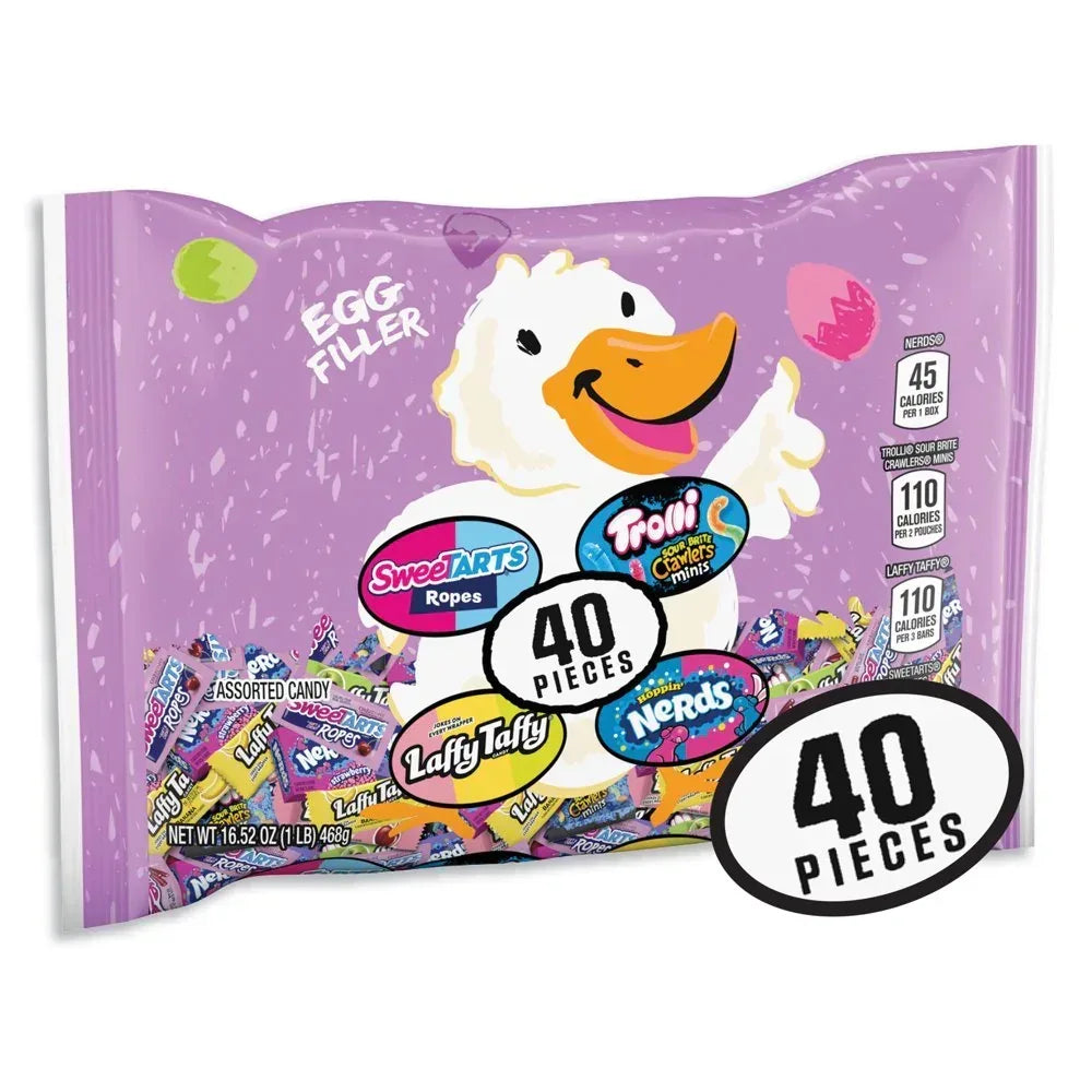Premium Easter Egg Filler Mix, Fruit Flavored Candy Assortment, 16.5 Oz, 40 Count, Bag