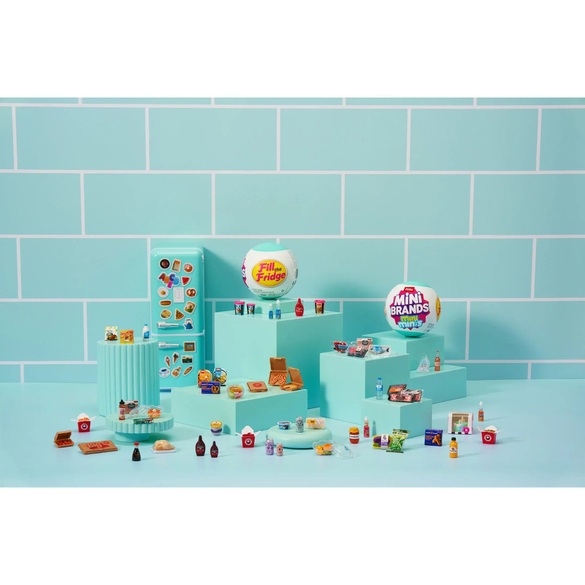 (Pack of 5) Mini Brands Fill the Fridge S1 Blindbox Capsule, Collectible Unbox Surprise Toy for Kids, Teens & Adults Ages 3+ by ZURU