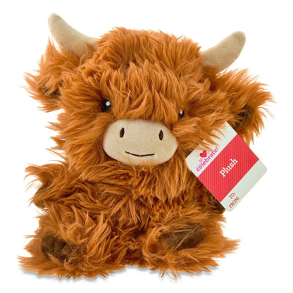 Highland Cow, Brown, 8", Valentine's Day by Way To Celebrate