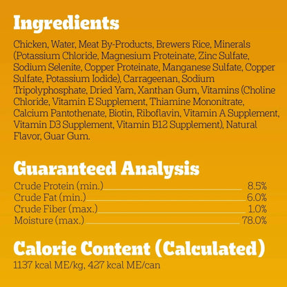 (12 pack) Pedigree Chopped Ground Dinner Chicken & Rice Dinner Adult Soft Wet Dog Food, (12) 13.2 oz Cans