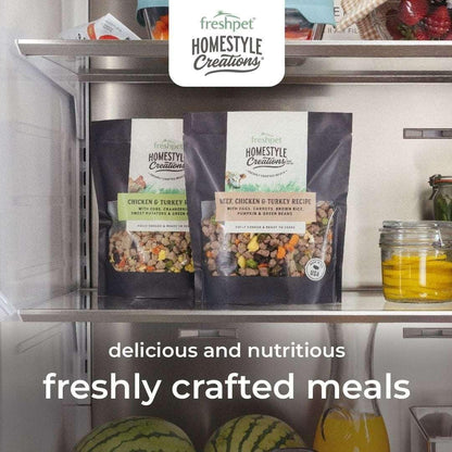Freshpet Fresh Dog Food, Homestyle Creations, Chicken & Turkey Recipe, 1lb.
