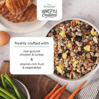 Freshpet Fresh Dog Food, Homestyle Creations, Chicken & Turkey Recipe, 1lb.