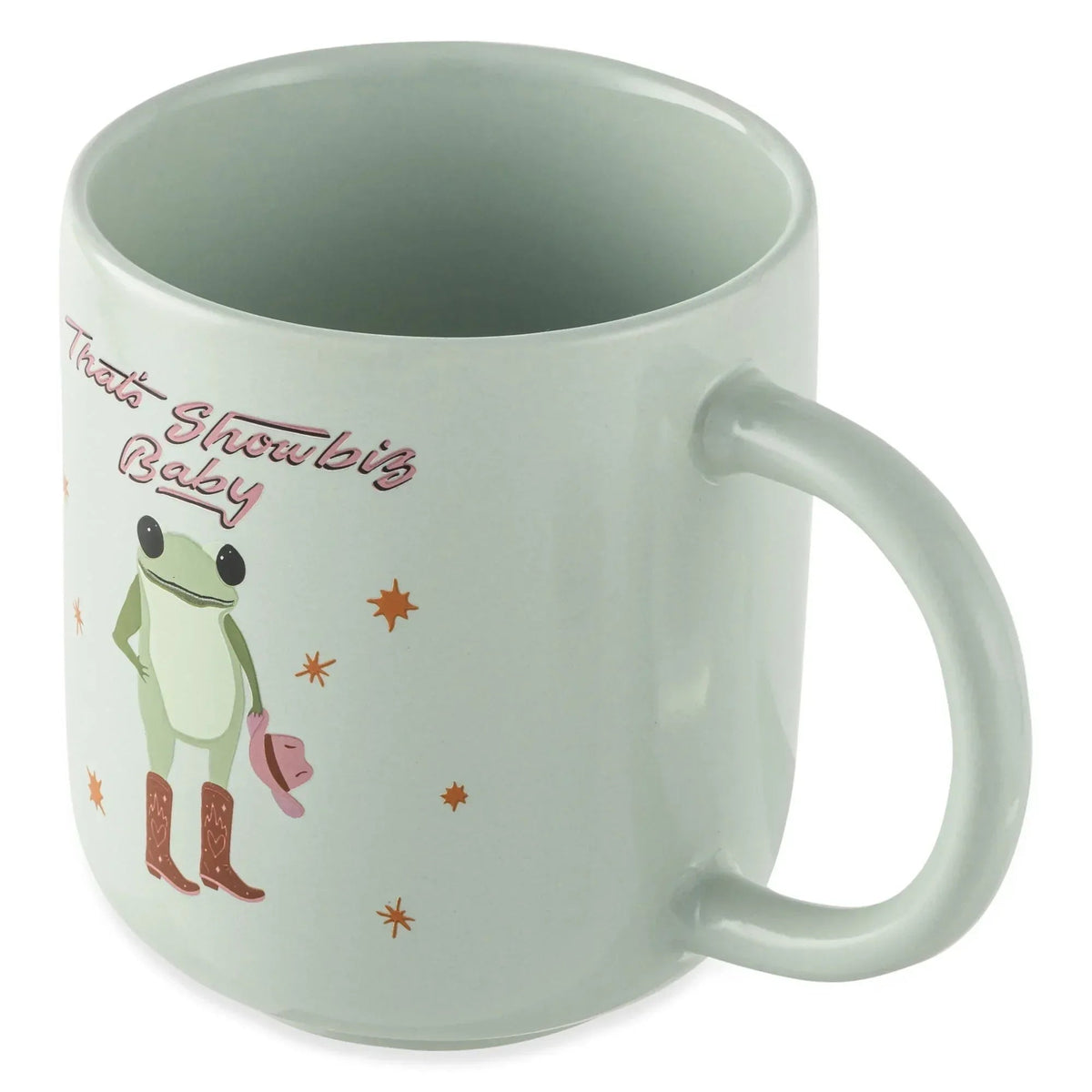 Thyme & Table 2 Pack That's Showbiz Baby Frog in Boots Mugs 16.2 fl oz, Stoneware