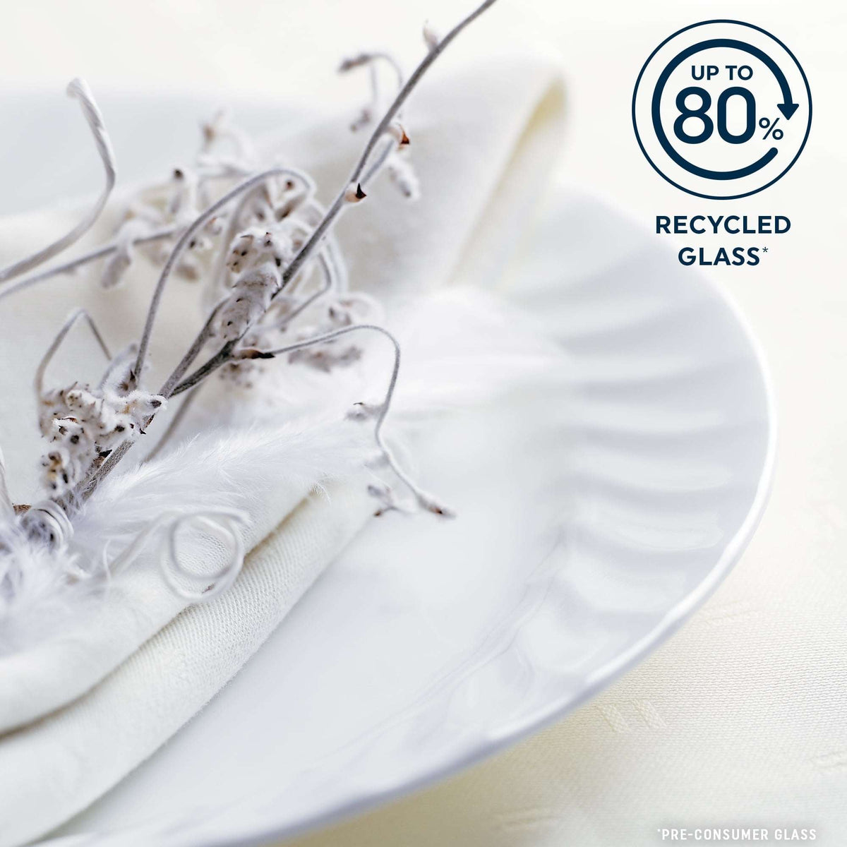 Corelle Enhancements 12-Piece Glass Dinnerware Set (Service for 4)