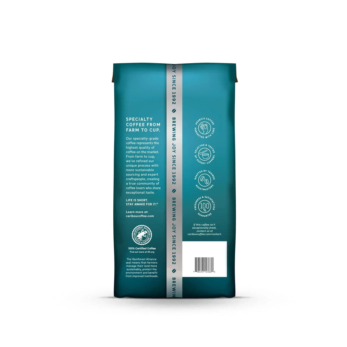 Caribou Coffee French Roast Premium Dark Roast Ground Coffee, Arabica, 12 oz