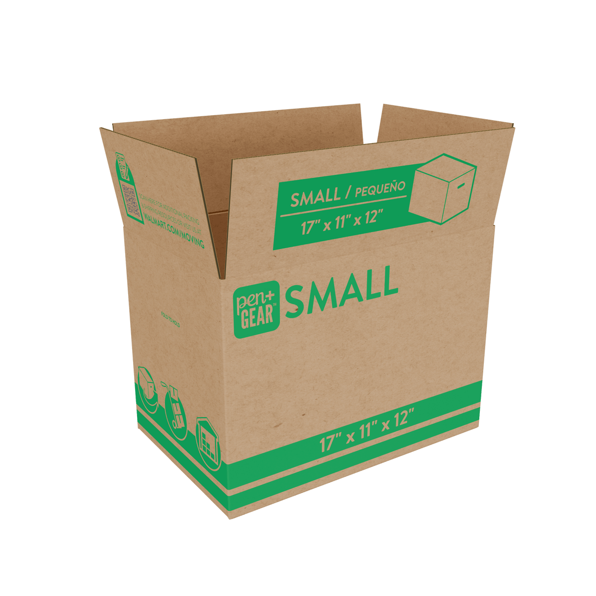 Pen+Gear Small Moving Boxes, 17 in. L x 11 in. W x 12 in. H, Kraft