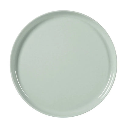 Gibson Home Candy Skies 12 Piece Unbreakable Wheat Straw Melamine Plates and Bowls Dinnerware Set - Outdoor, Camping, & Everyday Use - Matte Exterior/Shiny Interior Green