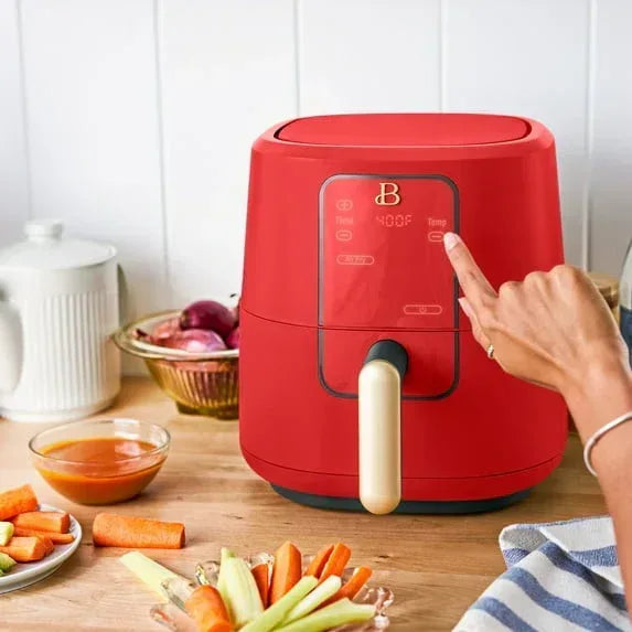 Beautiful 3 Qt Air Fryer with TurboCrisp Technology, EverGood Ceramic Nonstick Coating, Thyme Green by Drew Barrymore