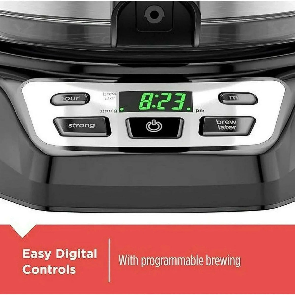 BLACK+DECKER Programmable 12-Cup Drip Coffee Maker with Custom Brew Strength, Black