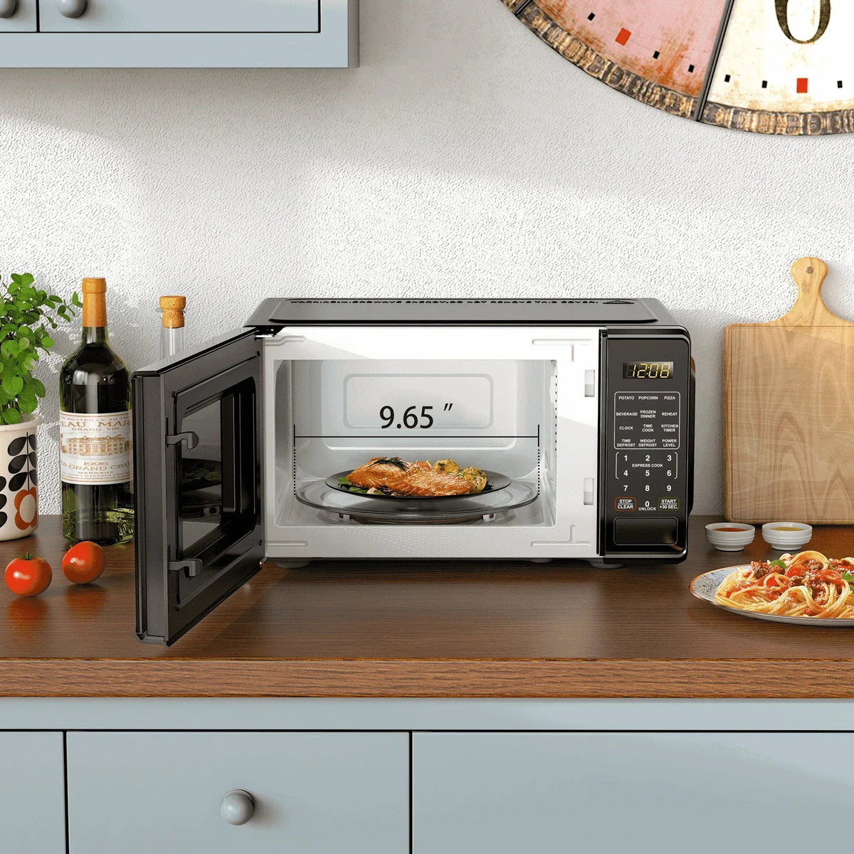 Mainstays 0.7 Cu ft Countertop Microwave Oven, 700 Watts, Black