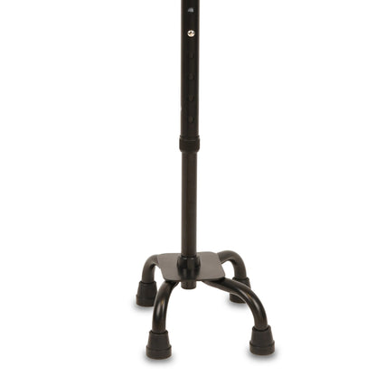 Equate Quad Walking Cane with Small Base – Height Adjustable, 300 lb Capacity
