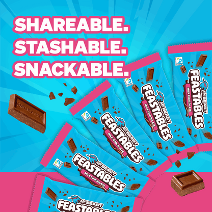 Feastables MrBeast Milk Chocolate Bar, 1.24 oz (35g), 5 Count
