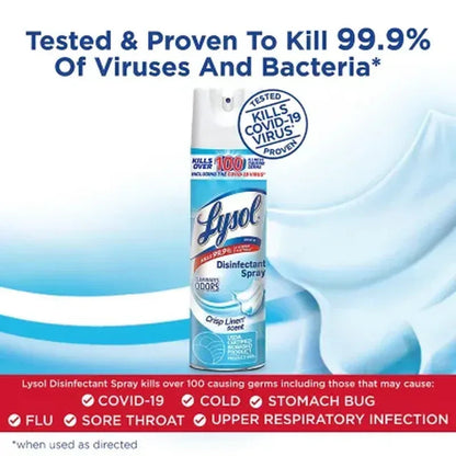 Lysol Disinfectant Spray, Crisp Linen (19 Oz., 3 Pk.)