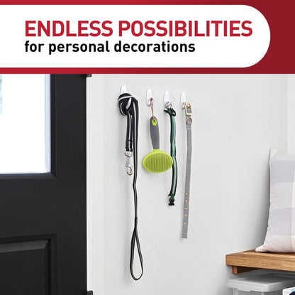 Command Medium Designer Hooks, White, 2 Wall Hooks