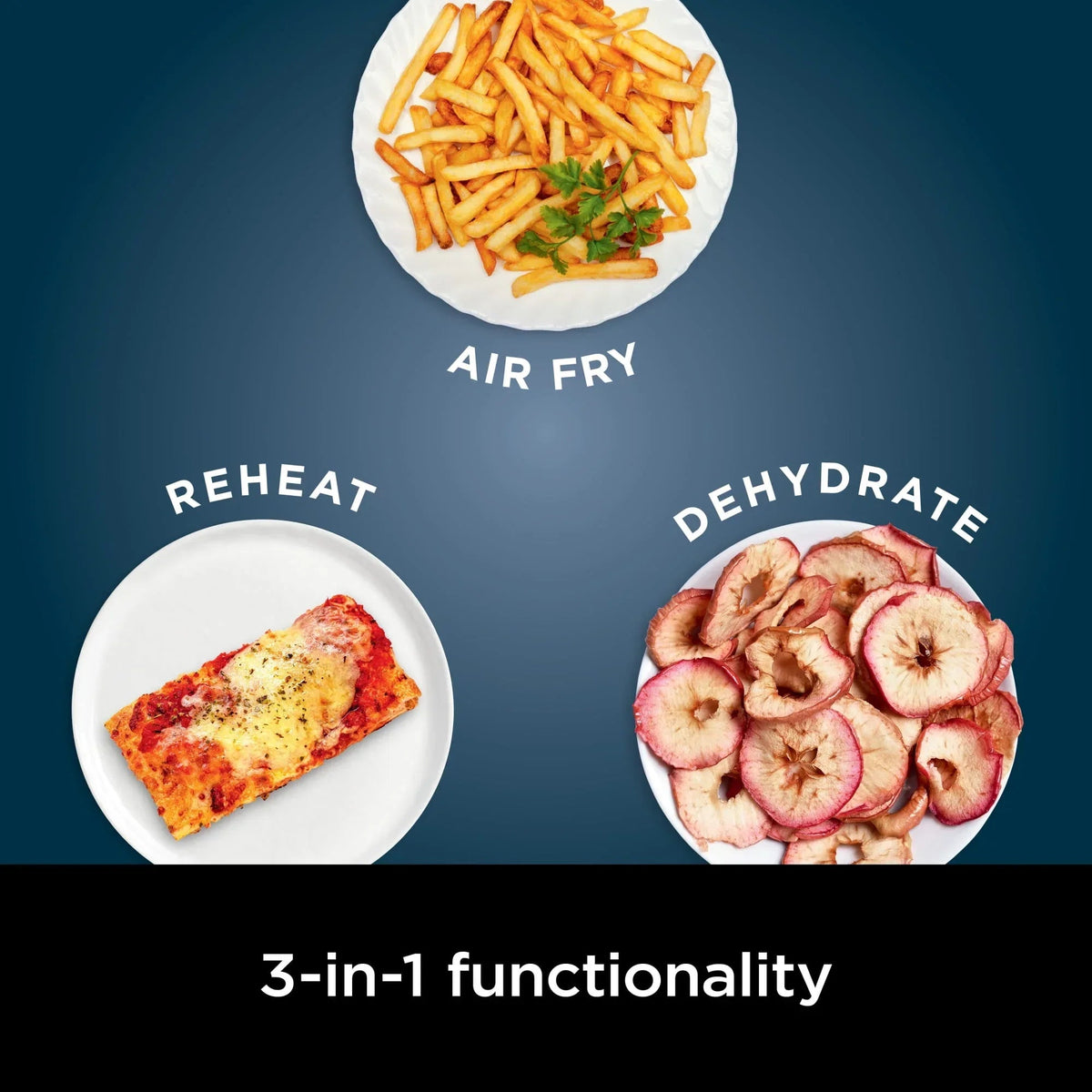 Ninja Pro 3-in-1 Air Fryer, XL 5-Qt Basket, 3 Functions, Air Crisp Technology, Non-Stick, Crisper Plate, AF140WMNV Navy