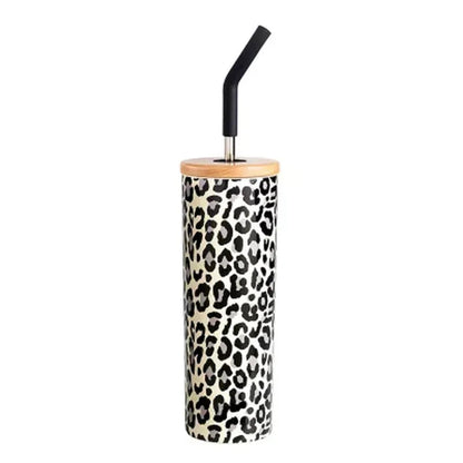 Member'S Mark 24-Oz Stainless Steel Insulated Tumblers with Wood Lids and Stainless Steel Straws, Assorted Colors (2 Pk.)