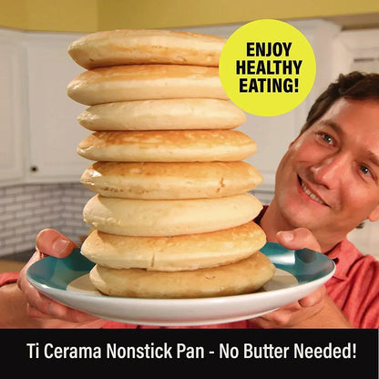 Gotham Steel Mini Pancake Maker Double Sided Pan, Ceramic Double Sided Pan Nonstick, Easy to Flip Pancake Pan, Griddle Pan for Perfect Fluffy Pancakes, Omelette Maker, Pancake Bonanza As Seen on TV