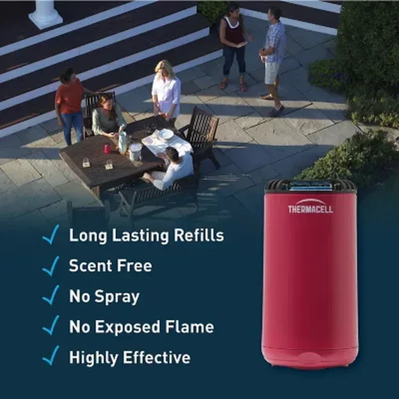 Thermacell Patio Shield Mosquito Repeller, Bonus Pack with 48 Hours of Mosquito Protection (Assorted Colors)