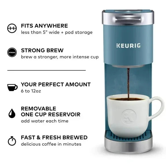 Keurig K-Mini Plus Single Serve K-Cup Pod Coffee Maker, Evening Teal